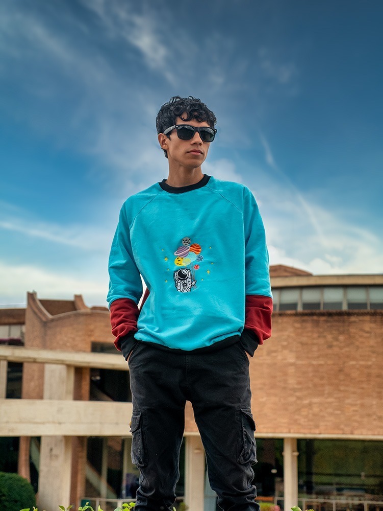 Hoodie estilo clásico Astronauta globos