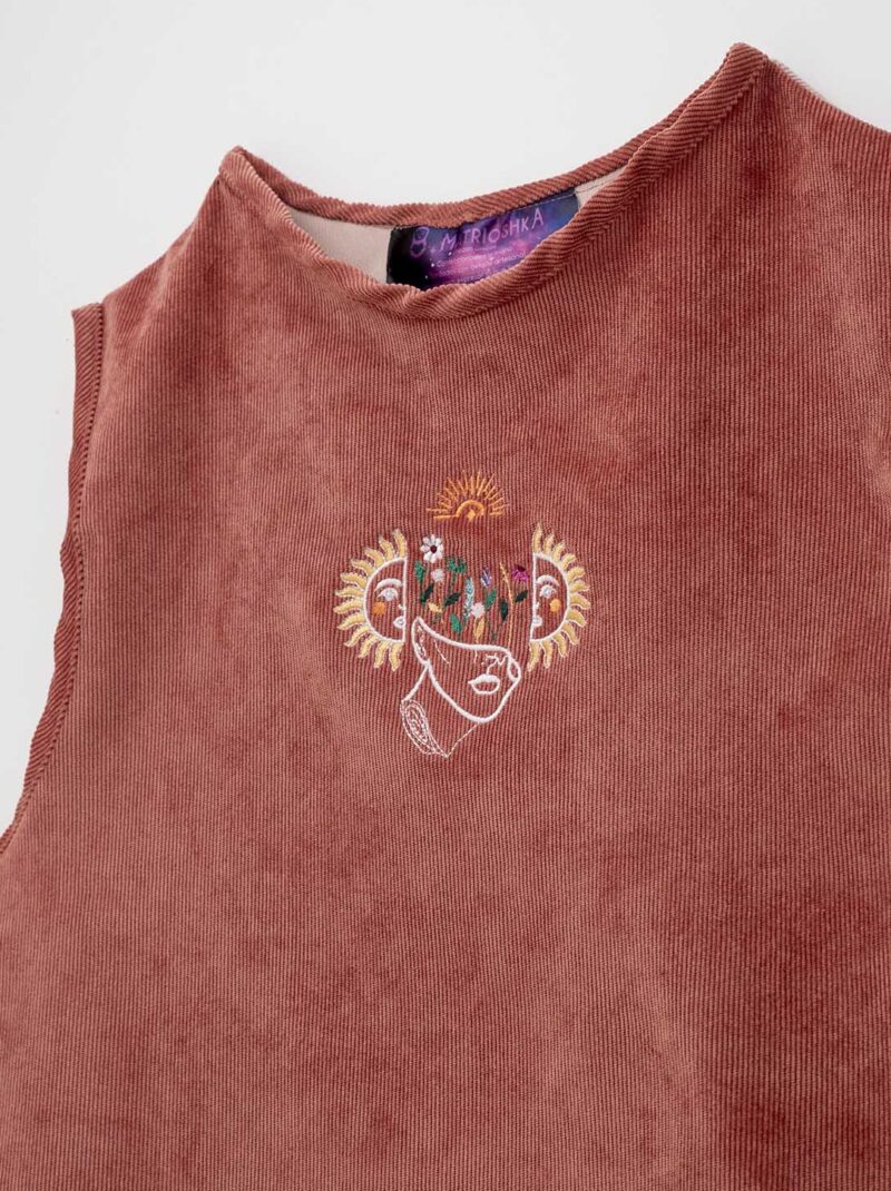Croptop Cara retro rosa