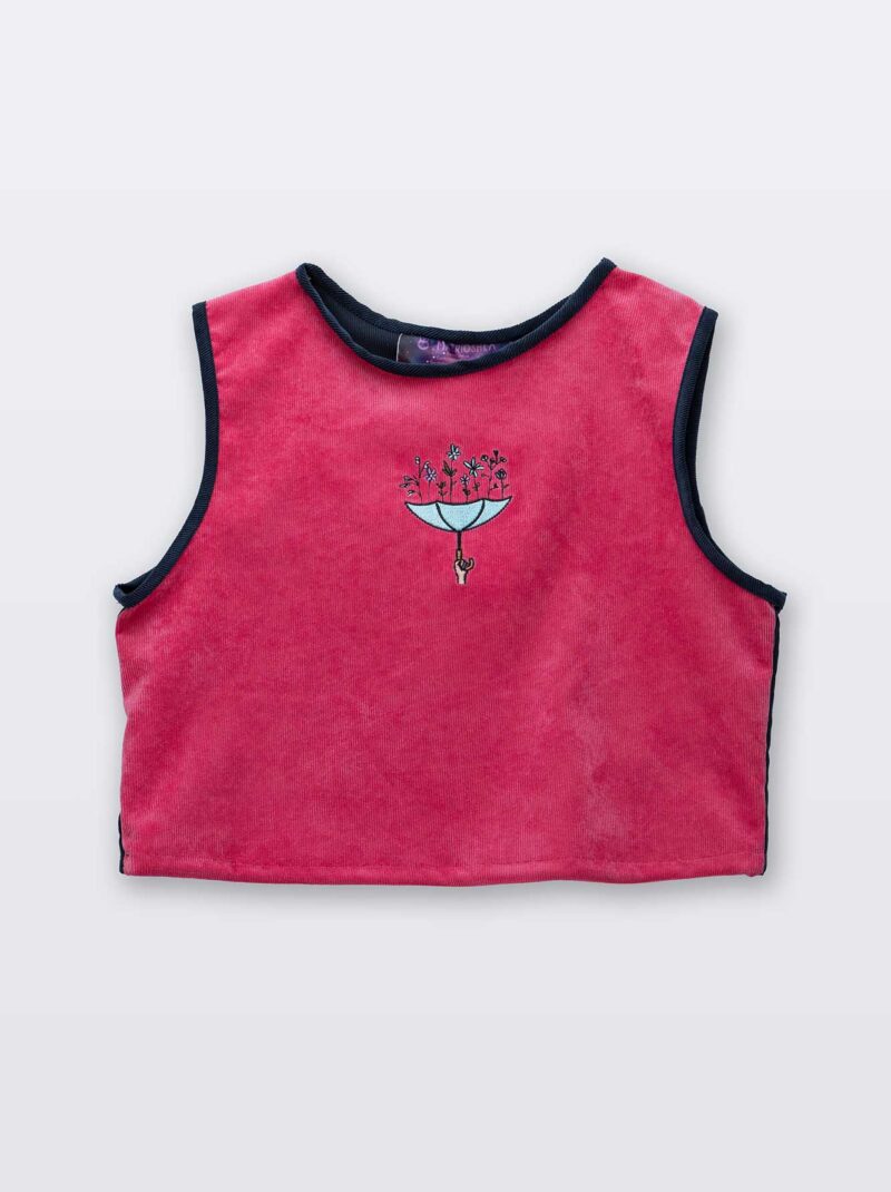 Croptop sombrilla con flores