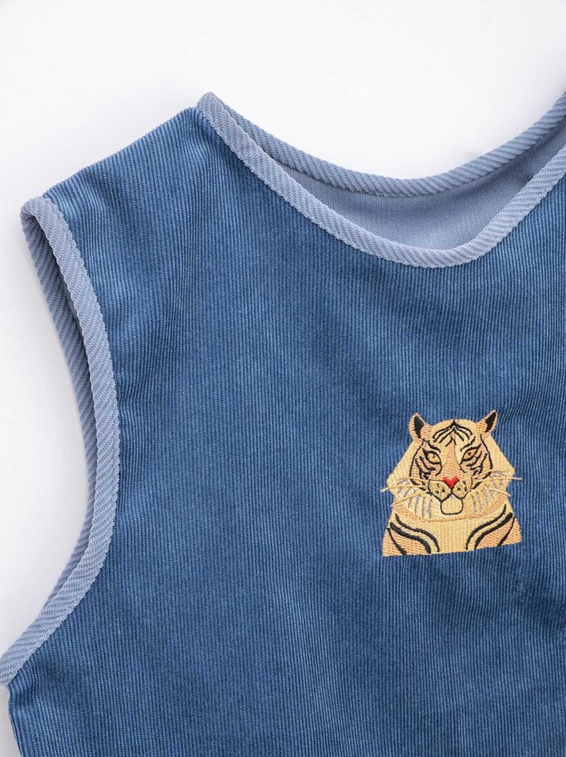 Croptop Tigre azul